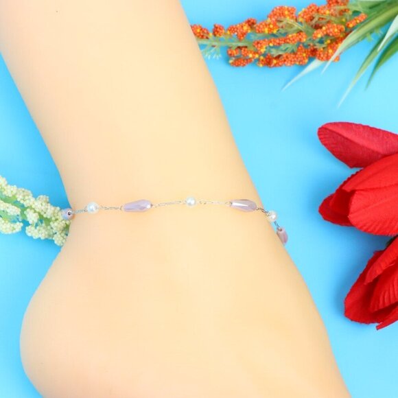 Elegant Handmade Anklet – Perfect for Women & Girls | Ideal Gift Option, DYC1430 - Picture 3 of 9